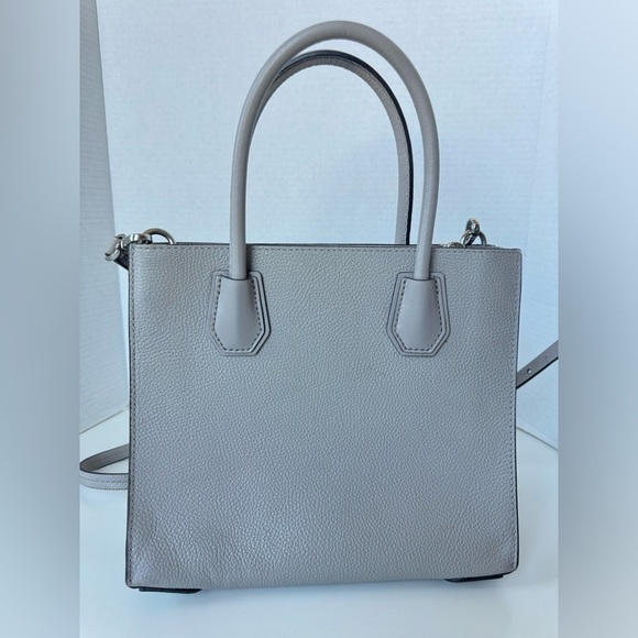 Michael Kors Mercer Grey Leather Tote Bag Purse - Picture 5 of 14